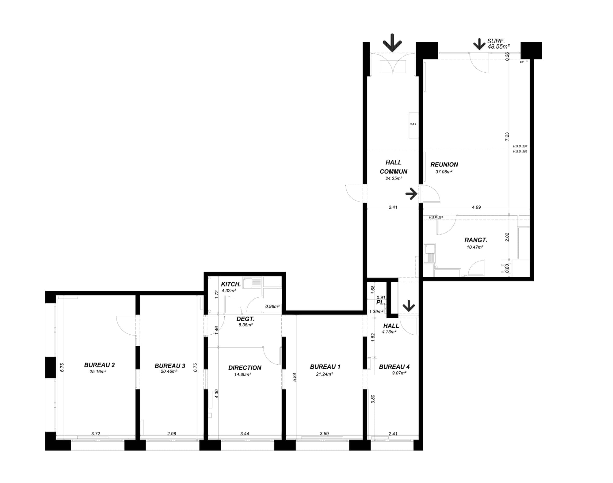 Bureaux 108 m² — Centre-ville — Mâcon, photo 2 sur 3